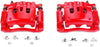 Rear S5076 Pair of High-Temp Red Powder Coated Calipers