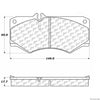 Centric Front Disc Brake Pad for G550, G65 AMG, G500, G55 AMG (104.09270)