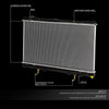OEM-RA-2058 OE Style Bolt-On Aluminum Core Radiator Replacement Compatible with 95-00 Lexus LS400 AT, 28-1/4" W X 15-11/16" H X 5/8" D, 1-1/2" Inlet, 1-1/2" Outlet