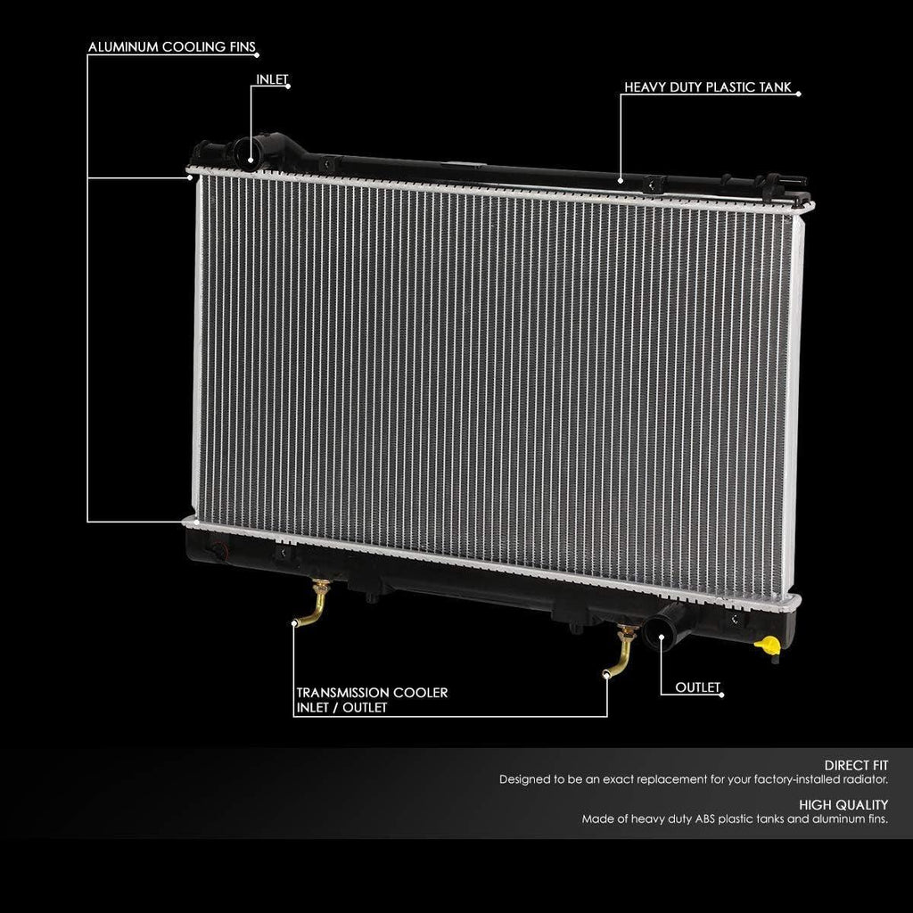 OEM-RA-2058 OE Style Bolt-On Aluminum Core Radiator Replacement Compatible with 95-00 Lexus LS400 AT, 28-1/4" W X 15-11/16" H X 5/8" D, 1-1/2" Inlet, 1-1/2" Outlet