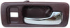 for Honda Accord Interior Door Handle Front, Passenger Side Red Bezel with Chrome Lever (1990-1993) | with Door Lock Hole | Trim:All Submodels | HO1353111 | 72125SM4003ZD