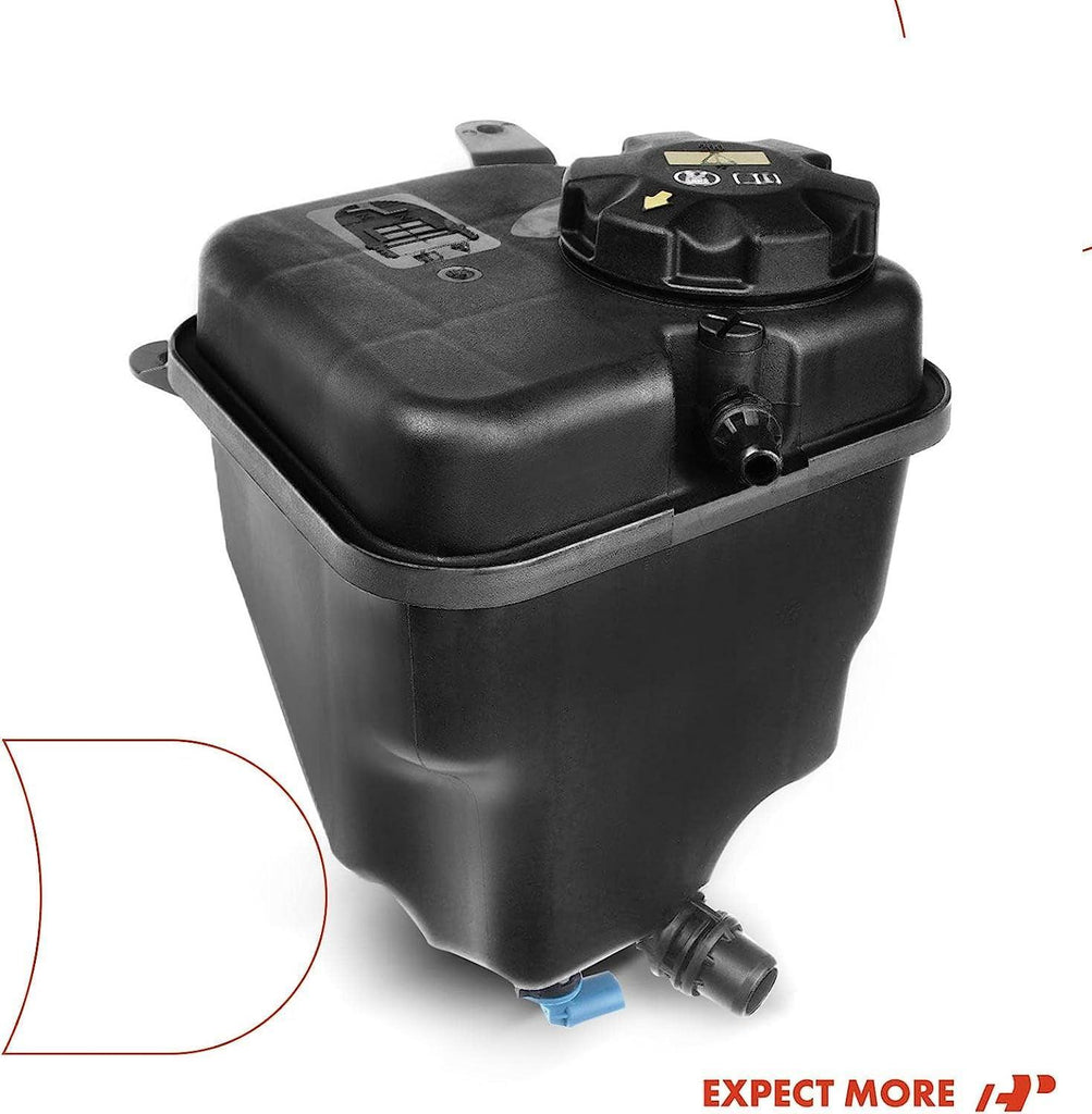 A-Premium Engine Coolant Overflow Recovery Reservoir Tank [With Sensor & Cap] Compatible with BMW [E90 E92 E93] 335I Xdrive 2009-2013, E84 X1 2012 3.0L, Replace# 17137640515, 17137590626, 7590626