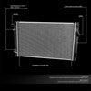 OEM-RA-13383 1-Row OE Style Bolt-On Aluminum Cooling Radiator Compatible with 09-15 Toyota RAV4, 15-11/16" W X 26-3/8" H X 7/8" D, 1-1/2" Inlet / 1-1/2" Outlet