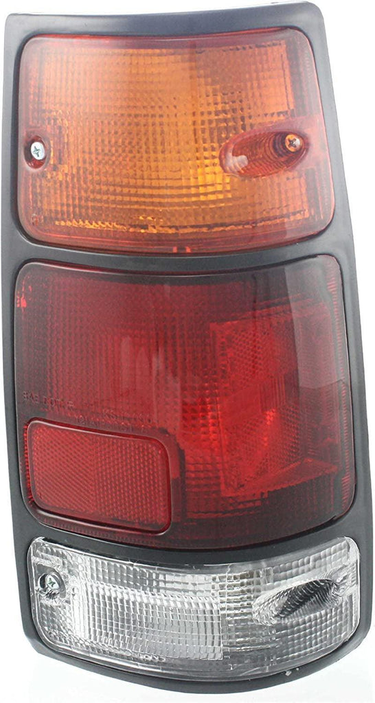Tail Light Assembly Compatible with 1991-1997 Isuzu Rodeo and 1994-1997 Honda Passport, Black Trim, Set of 2, Driver and Passenger Side