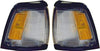 Corner Light Set of 2 Compatible with 1992-1995 Toyota Pickup Plastic Clear& Amber Lens with Bulbs Driver and Passenger Side