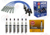 NGK PLATINUM Spark Plugs + NGK Wire Set for 2008-2010 Dodge Caravan 3.3L 3.8L