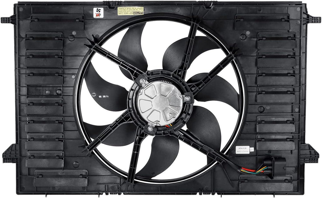 OEM-RF-0300 Factory Style Radiator Cooling Fan Assembly Compatible with 17-21 Audi A4 / 17-20 A4 Allroad / 19-21 A6 Quattro