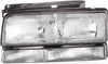 Headlight Assembly Compatible with 1992-1993 Buick Lesabre and 1991-1993 Buick Park Avenue Halogen, with Black Trim (Includes Park Light), Set of 2, Driver and Passenger Side