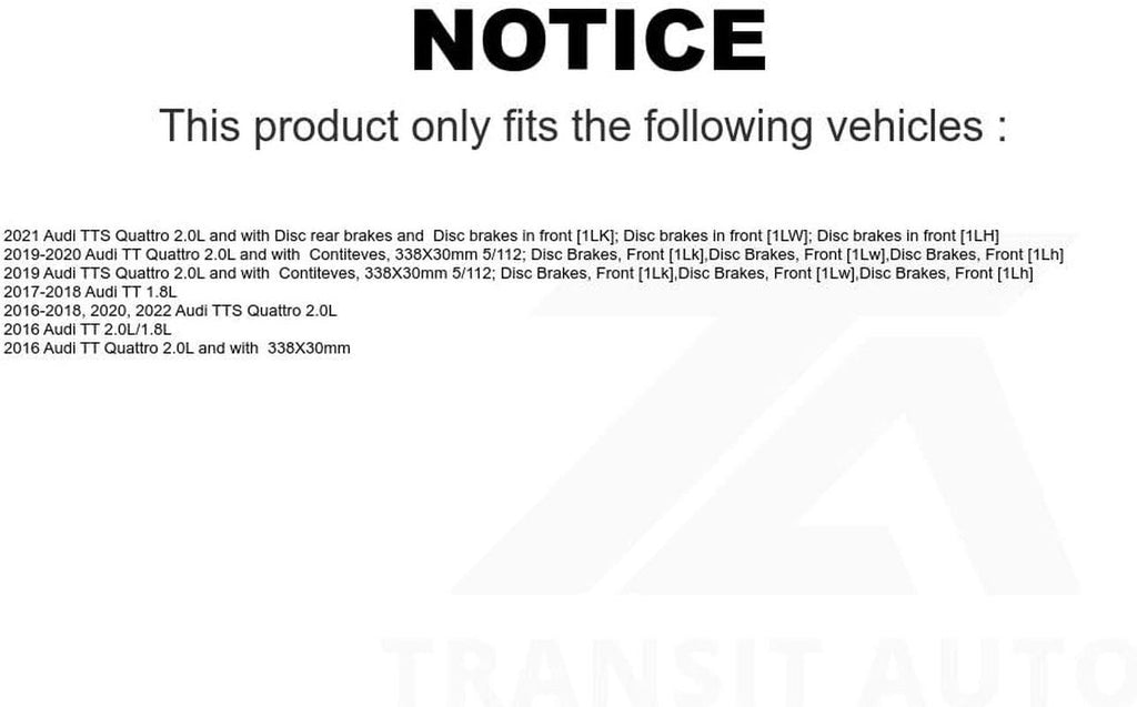 Mpulse Front Disc Brake Pads Wear Sensor SEN-2BWS0412 for Audi TT Quattro TTS 2.0L