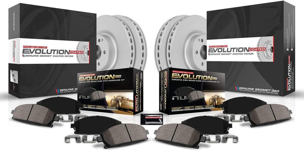CRK2070 Coated Brake Rotor & Ceramic Brake Pads- Front & Rear
