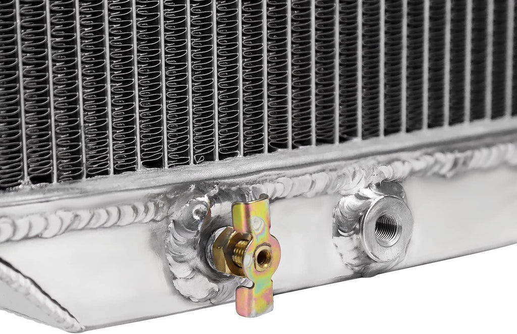 3 Core Manual Transmission 20" Passenger/Right Side Radiator Compatible with Ford Mustang/Falcon V8 1967-1970