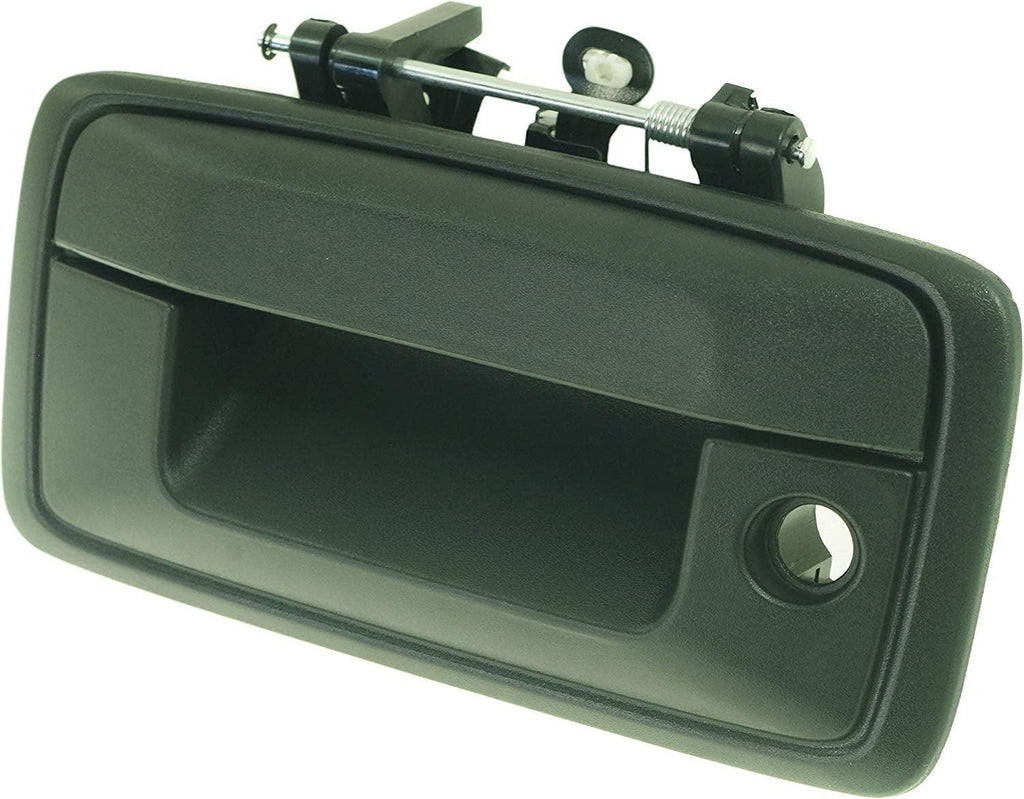 Tailgate Handle Compatible with Chevrolet Silverado/Sierra 1500 2016-2018/2500 HD/3500 HD 2016-2018 outside Textured Black with Keyhole All Cab Types