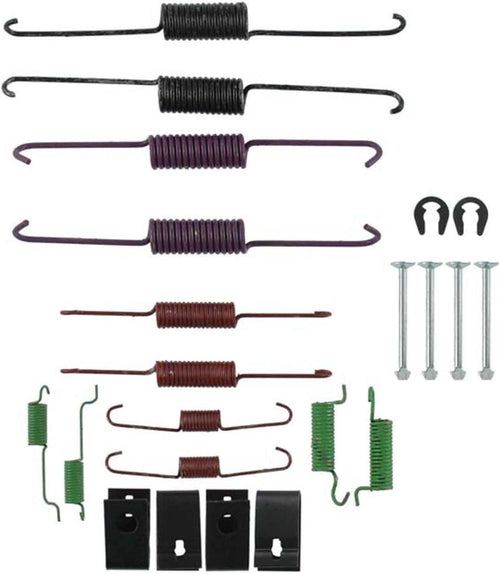 Professional 18H1194 Rear Drum Brake Spring Kit with Springs, Pins, Retainers, and Washers