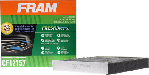 Fresh Breeze Cabin Air Filter with Arm & Hammer Baking Soda, CF12157 for Select Lexus and Toyota Vehicles , White