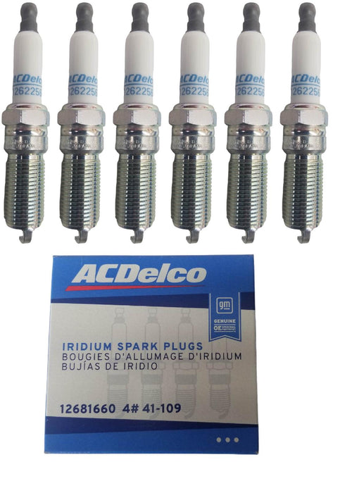 AC Delco 41-109 Iridium Spark Plug Set of 6 for GMC Chevy Cadillac 3.0L 3.6L New