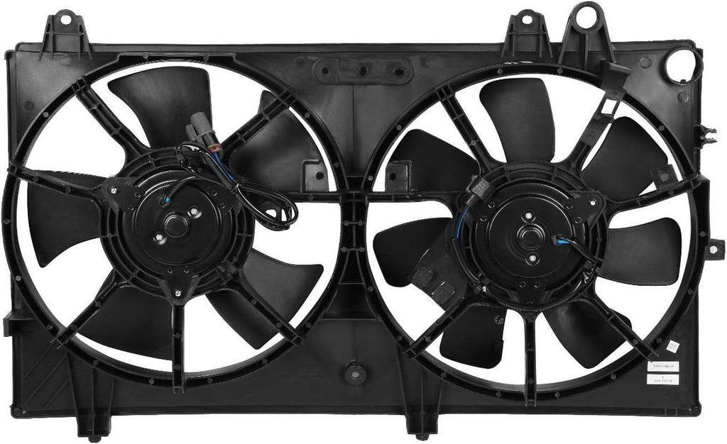 OEM-RF-0215 Factory Style Radiator Cooling Fan Assembly Cooling Efficiency Improved Direct Replacement [Compatible with 04-08 Mazda RX-8] Black