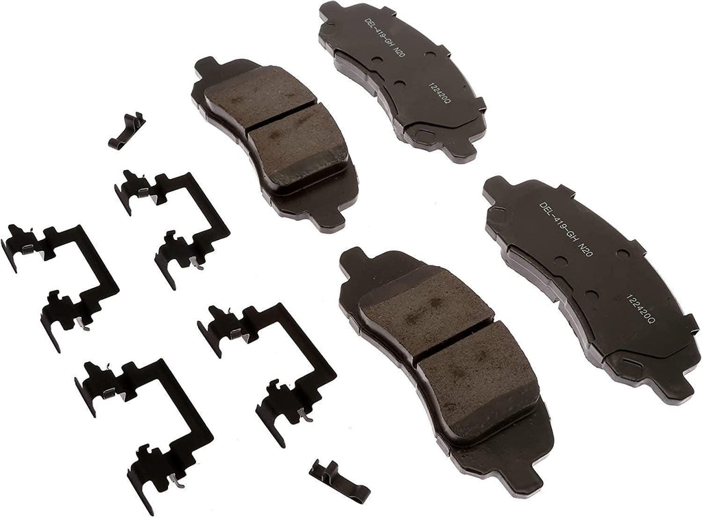 Gold 17D1285CHF1 Ceramic Front Disc Brake Pad Kit with Clips
