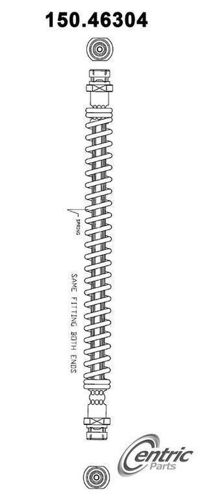 Centric Brake Hydraulic Hose for 00-04 Mitsubishi Montero Sport 150.46304