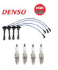 For Spark Plug Wire Set W/ 4 Spark Plugs for Geo Prizm Toyota Celica Corolla