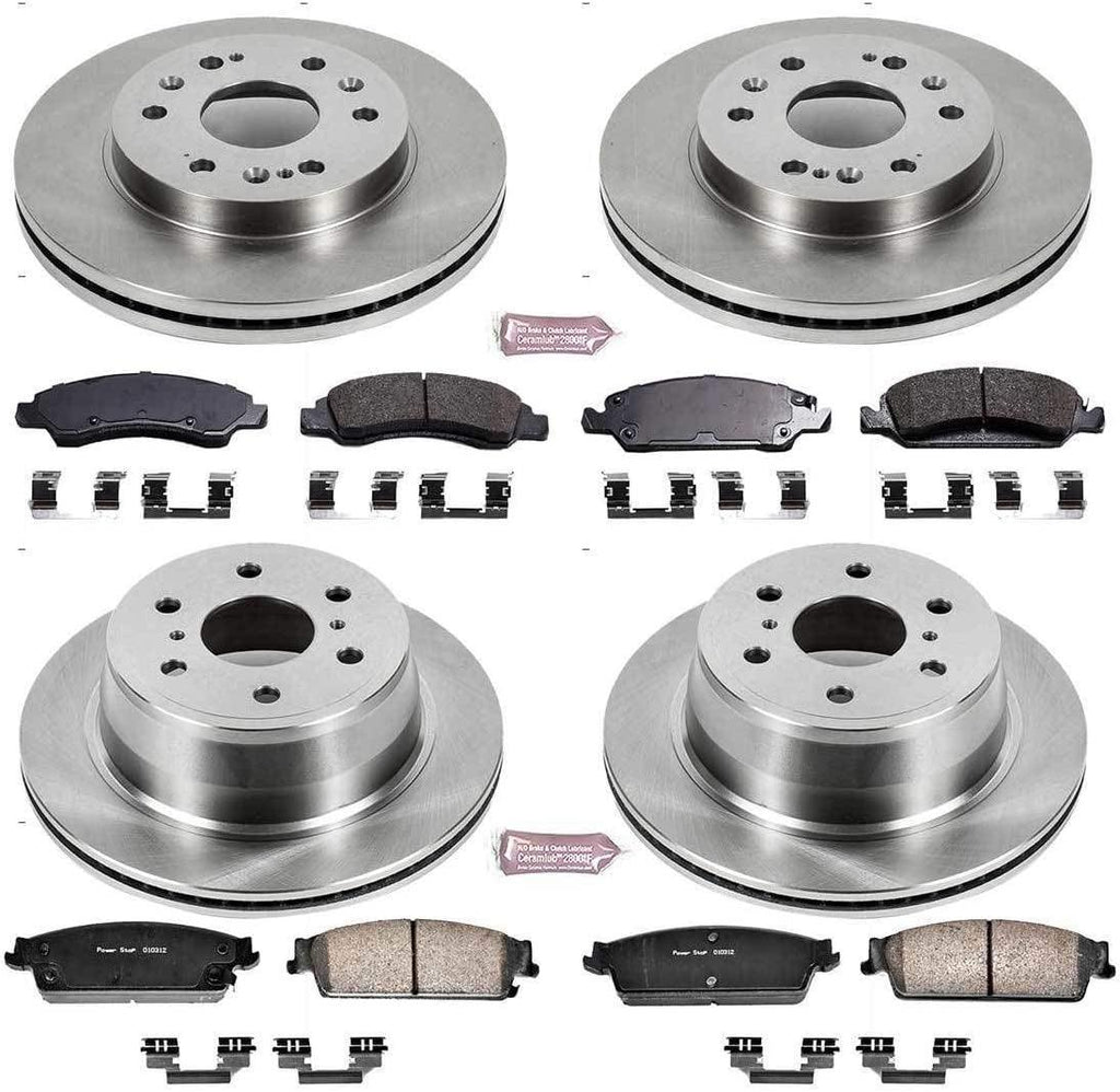 KOE2070 Autospecialty Front and Rear Replacement Brake Kit-Oe Brake Rotors & Ceramic Brake Pads