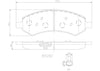Front Disc Brake Pad Set for 1500 Classic, 1500, Dakota, Ram 1500+More (P18013N)