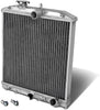 RA-HC92-42-AT-2 2-Row Dual/Double Core T-6061 Aluminum Radiator (For Honda D15/16/B18 1.5L/1.6L/1.8L I4 AT), 1 Pack,Metallic