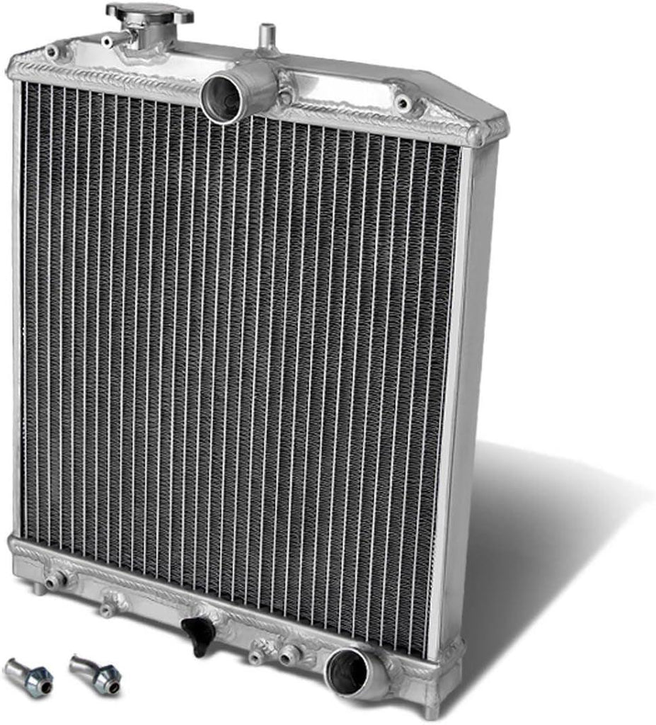 RA-HC92-42-AT-2 2-Row Dual/Double Core T-6061 Aluminum Radiator (For Honda D15/16/B18 1.5L/1.6L/1.8L I4 AT), 1 Pack,Metallic