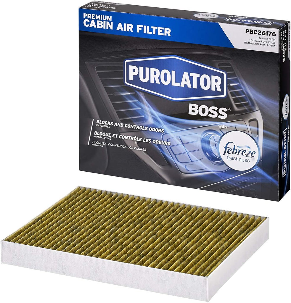 PBC26176 boss Premium Cabin Air Filter with Febreze Freshness Fits Select Dodge and Chrysler