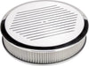 15820 14" round Polished Ball Milled Billet Air Cleaner