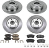 KOE7522 Autospecialty Front and Rear Replacement Brake Kit-Oe Brake Rotors & Ceramic Brake Pads