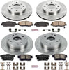 Power Stop Front and Rear KOE1240 Stock Replacement Brake Pad and Rotor Kit Autospecialty [Fits 1998-2002 Honda Accord 4 Cyl, 1998-1999 Acura CL 4 Cyl.]