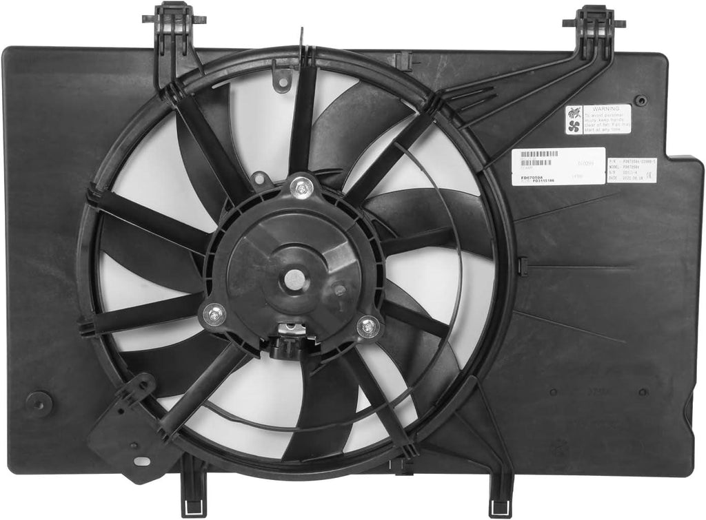 Factory Style Radiator Fan Assembly Compatible with 11-19 Fiesta 1.6L,OEM-RF-0474