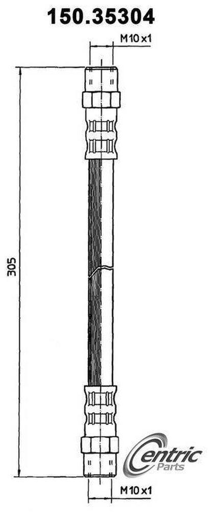 Brake Hydraulic Hose for Golf, Beetle, Jetta, TT Quattro, 560Sec+More 150.35304