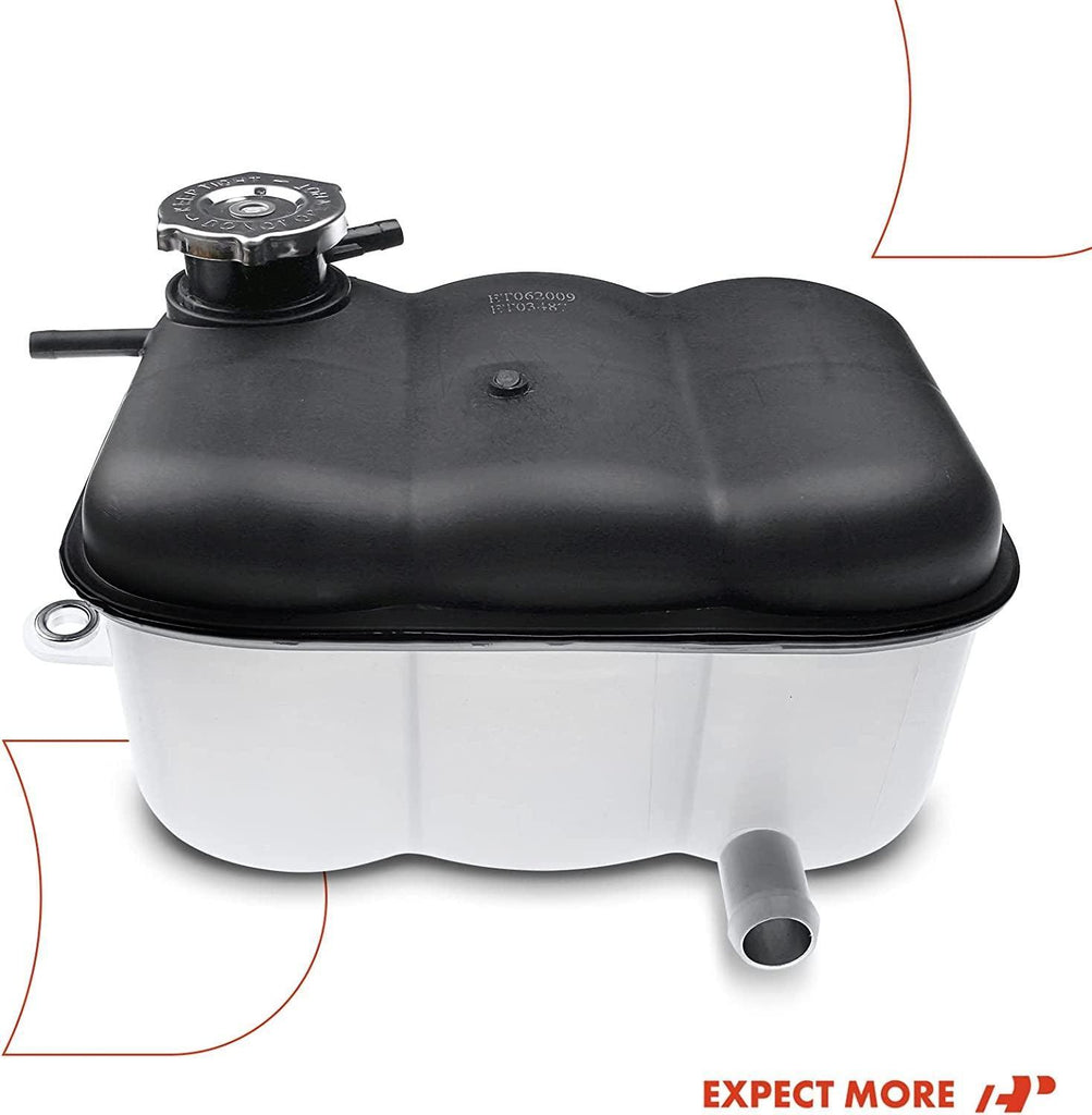 A-Premium Engine Coolant Overflow Recovery Reservoir Tank [With Cap] Compatible with Dodge Ram 1500 2002 2003 [3.7L 4.7L], Ram 1500 & Ram 2500 & Ram 3500 2003 [5.7L], Replace# 5072602AA, 5072602AB
