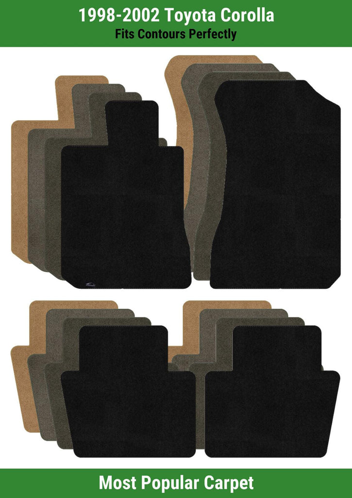 Lloyd Ultimat Front & Rear Row Carpet Mats for 1998-2002 Toyota Corolla