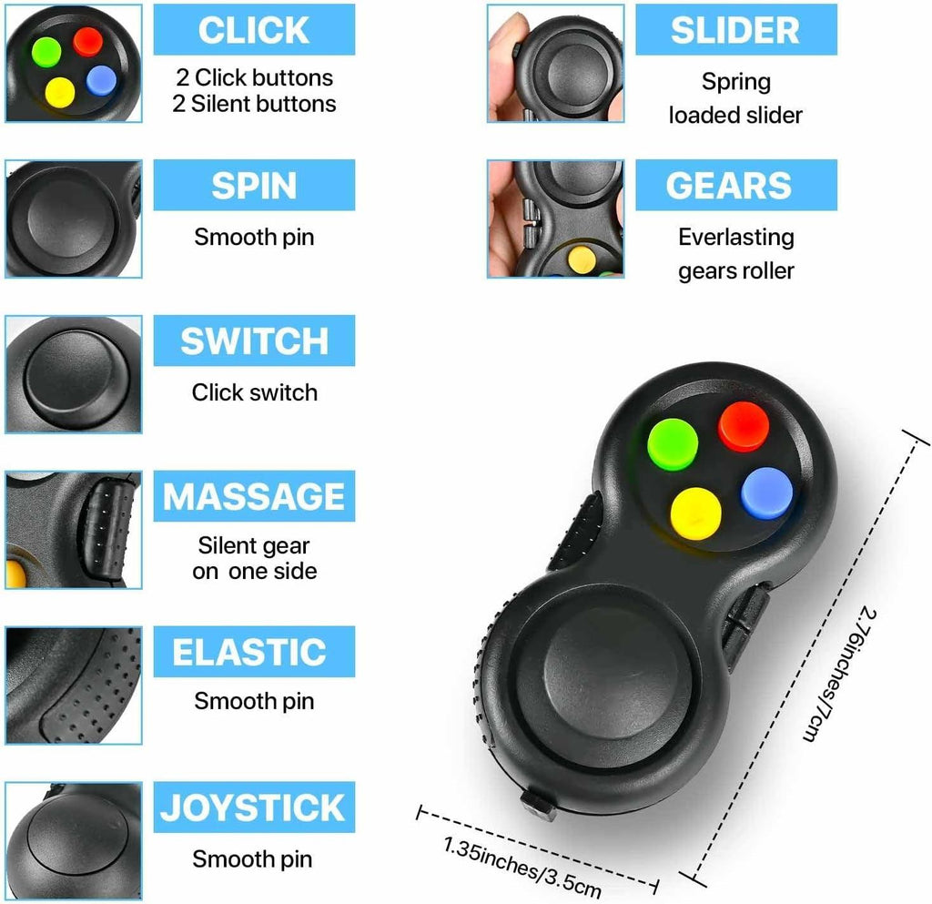 Dr.Kbder 5Pcs Fidget Toys Adults Set, Autism Sensory Toys Pack with Figette Cube Magnetic Rings Fidget Pad ADHD Stress Relief Toys for Kids Teen, Cool Gadget Desk Spinner Christmas Stocking Stuffer…