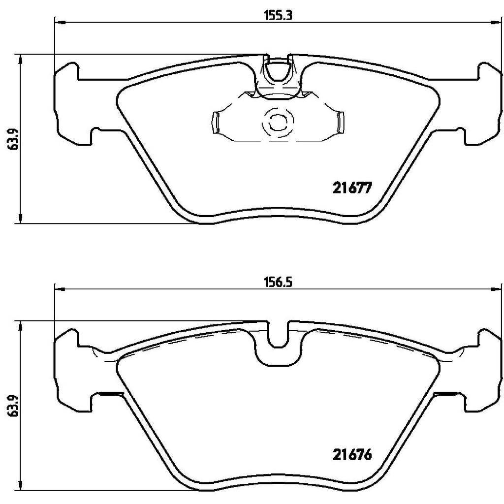 Brembo Front Disc Brake Pad Set for 1997-1998 528I (P06022)