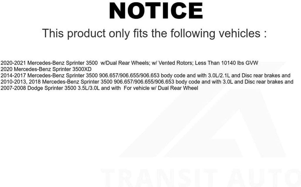 Mpulse Rear Disc Brake Pads Wear Sensor SEN-2BWS0184 for Sprinter 3500 Mercedes-Benz Dodge