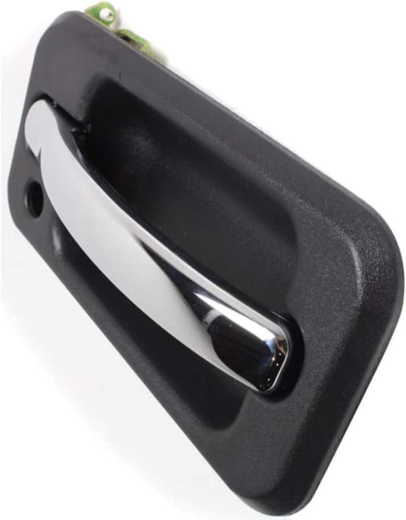 for Hummer H2 Exterior Door Handle Front, Passenger Side Black Bezel with Chrome Lever 2003-2009 | with Key Hole | Trim: Base | HU1311101 | 15104791