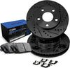 R1 Concepts Front Brakes and Rotors Kit |Front Brake Pads| Brake Rotors and Pads| Semi Metallic Brake Pads and Rotors |Hardware Kit |Fits 2008-2019 Pontiac Vibe, Scion Xd, Toyota Corolla, Matrix