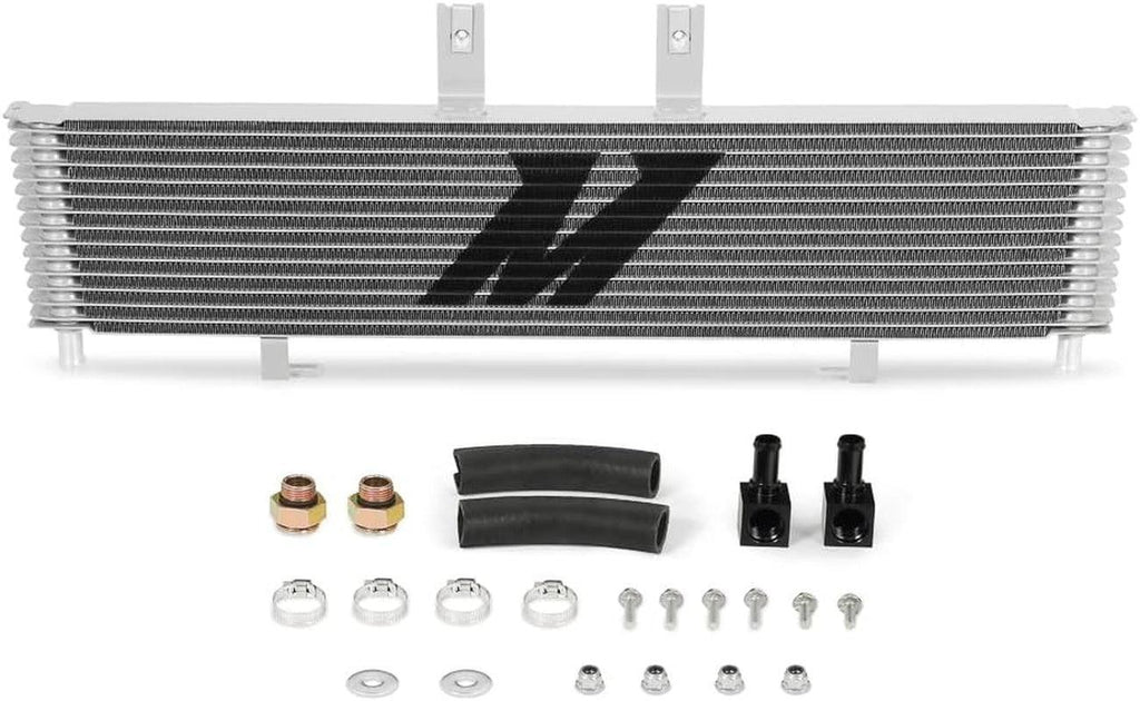 MMTC-DMAX-06SL Transmission Cooler Compatible with Chevrolet/Gmc Duramax 6.6 LBZ/LMM 2006-2010 Silver