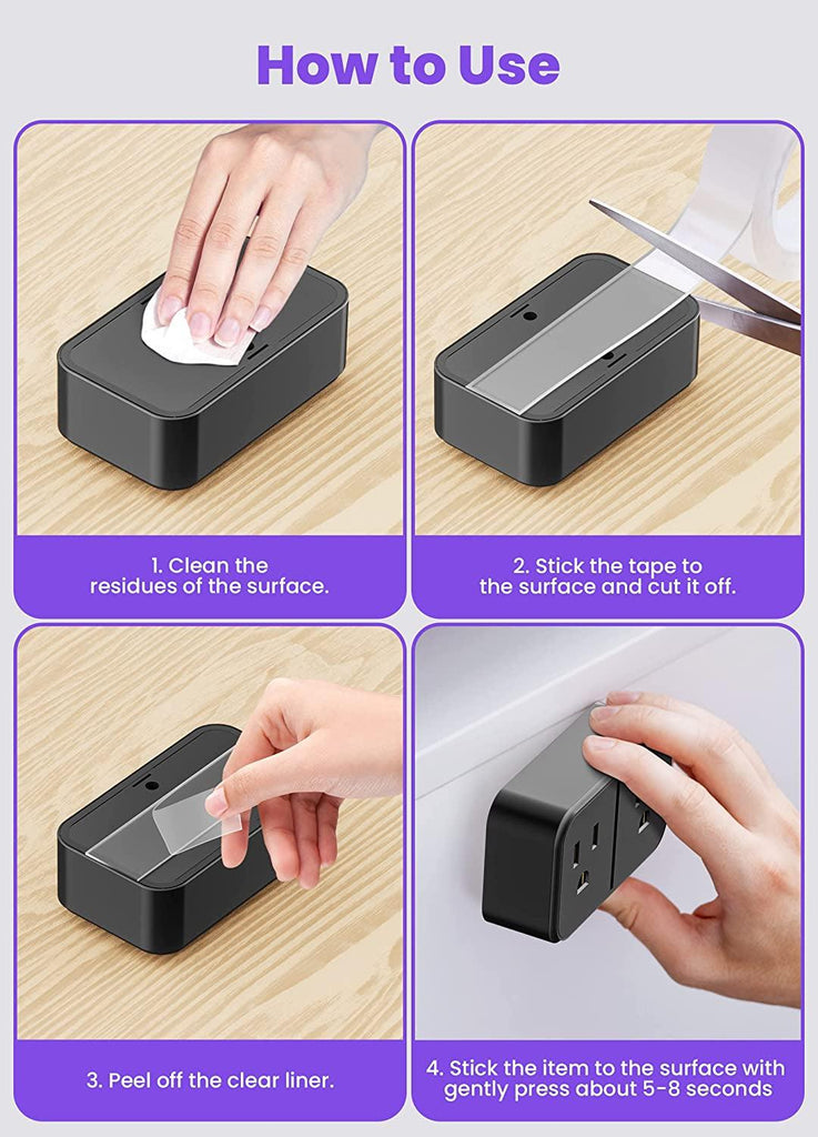 Double Sided Mounting Tape Removable 1.18" X 198”, Clear & Tough Nano Double Sided Tape Heavy Duty, Multipurpose Tape Picture Hanging Strip Adhesive Poster Carpet Tape