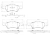 Front Disc Brake Pad Set for Town & Country, Caravan+More (P11015N)