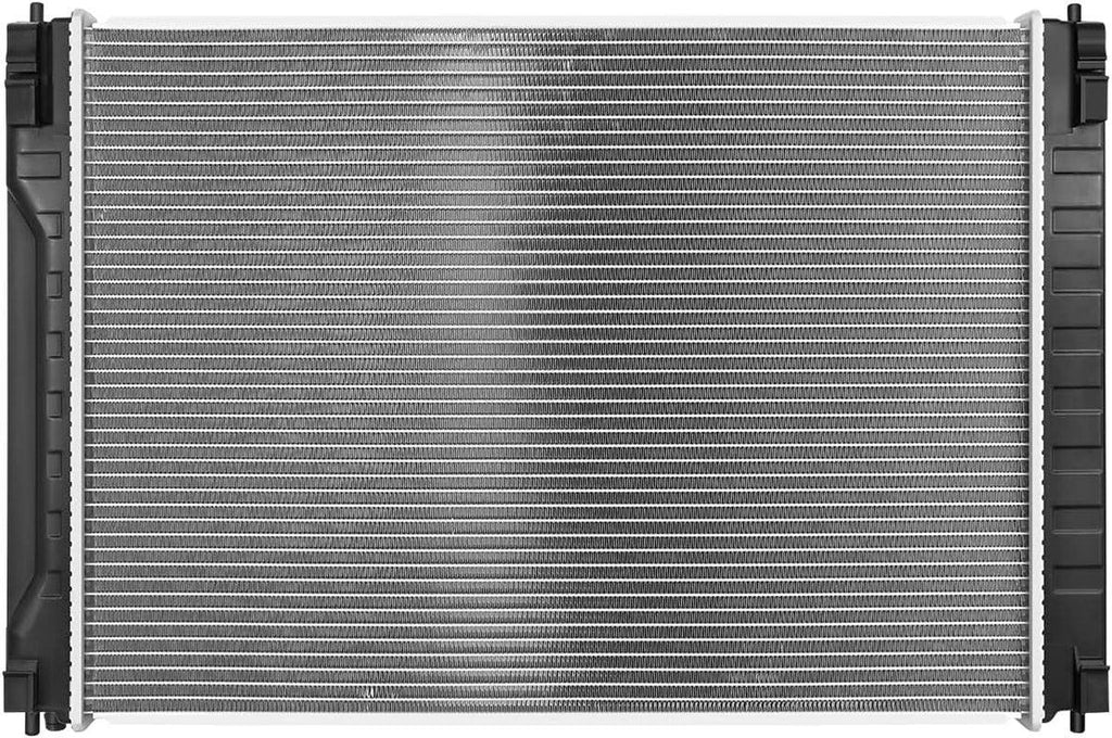 OEM-RA-13266 1-Row Aluminum Core Radiator Compatible with 11-13 M37 M56 5.6L V8,25" W X 17-7/8" H X 1" D,1-3/8" Inlet / 1-3/8" Outlet