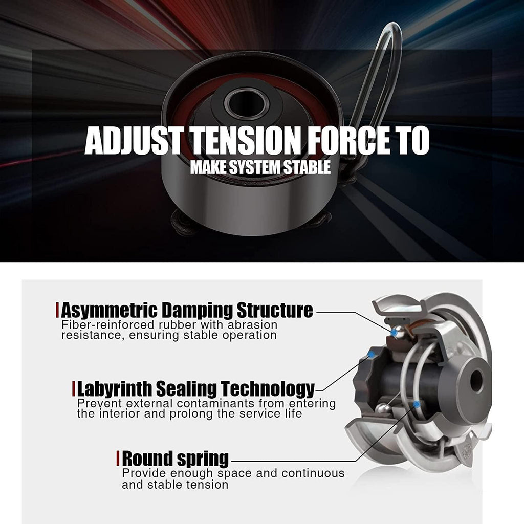 Timing Belt Water Pump Kit,  for 1998-2005 Forjetta Golf 2.0L L4 SOHC 8Eng. Code AEG AVH AZG BEV