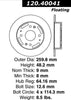 Centric Rear Disc Brake Rotor for Accord, CL (120.40041)