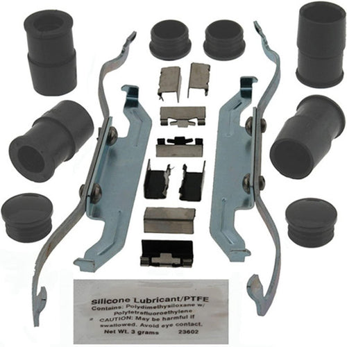 Gold 18K1900X Front Disc Brake Caliper Hardware Kit with Clips, Bushings, and Caps