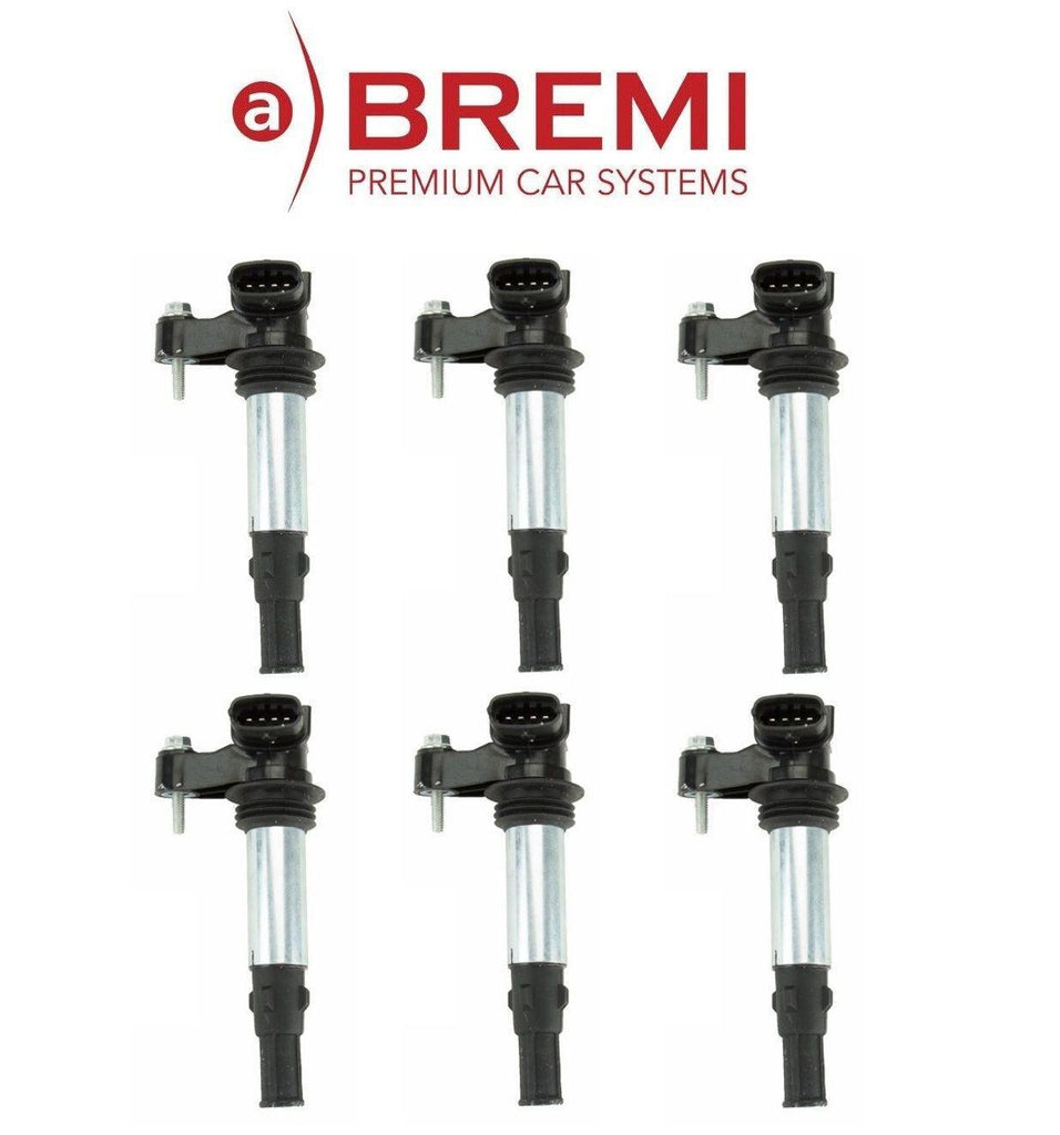 Saab Cadillac Buick Set of 6 BREMI Ignition Coil - with Spark Plug Connector