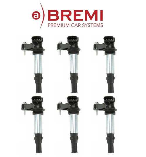 Saab Cadillac Buick Set of 6 BREMI Ignition Coil - with Spark Plug Connector