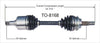 TO-8168 CV Axle Shaft